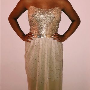 Gold prom dress